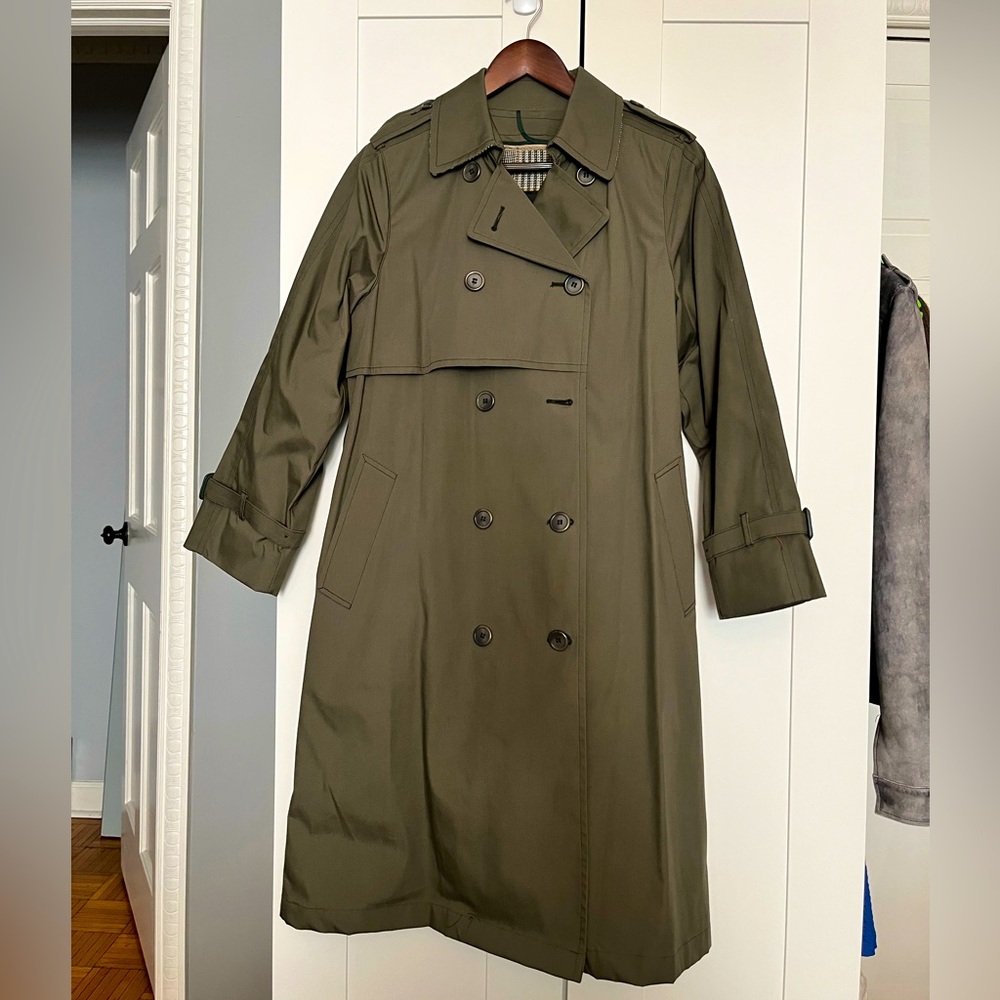 Vintage Olive Green London Fog Trench Coat